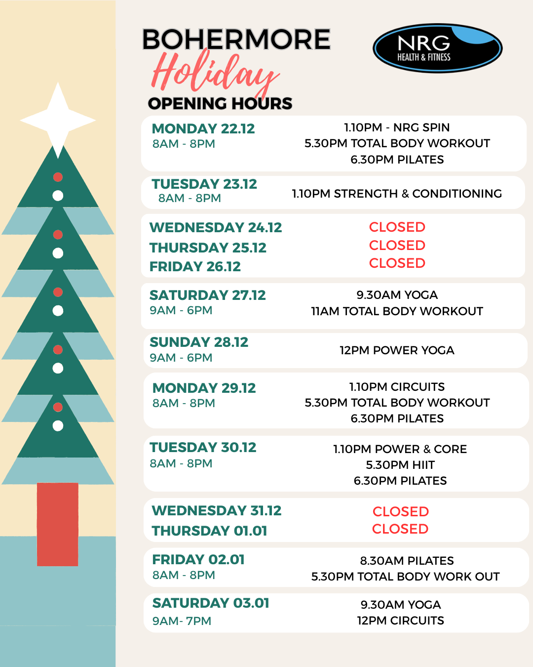Beige Modern Christmas Holiday Opening Hours Instagram Post (5)