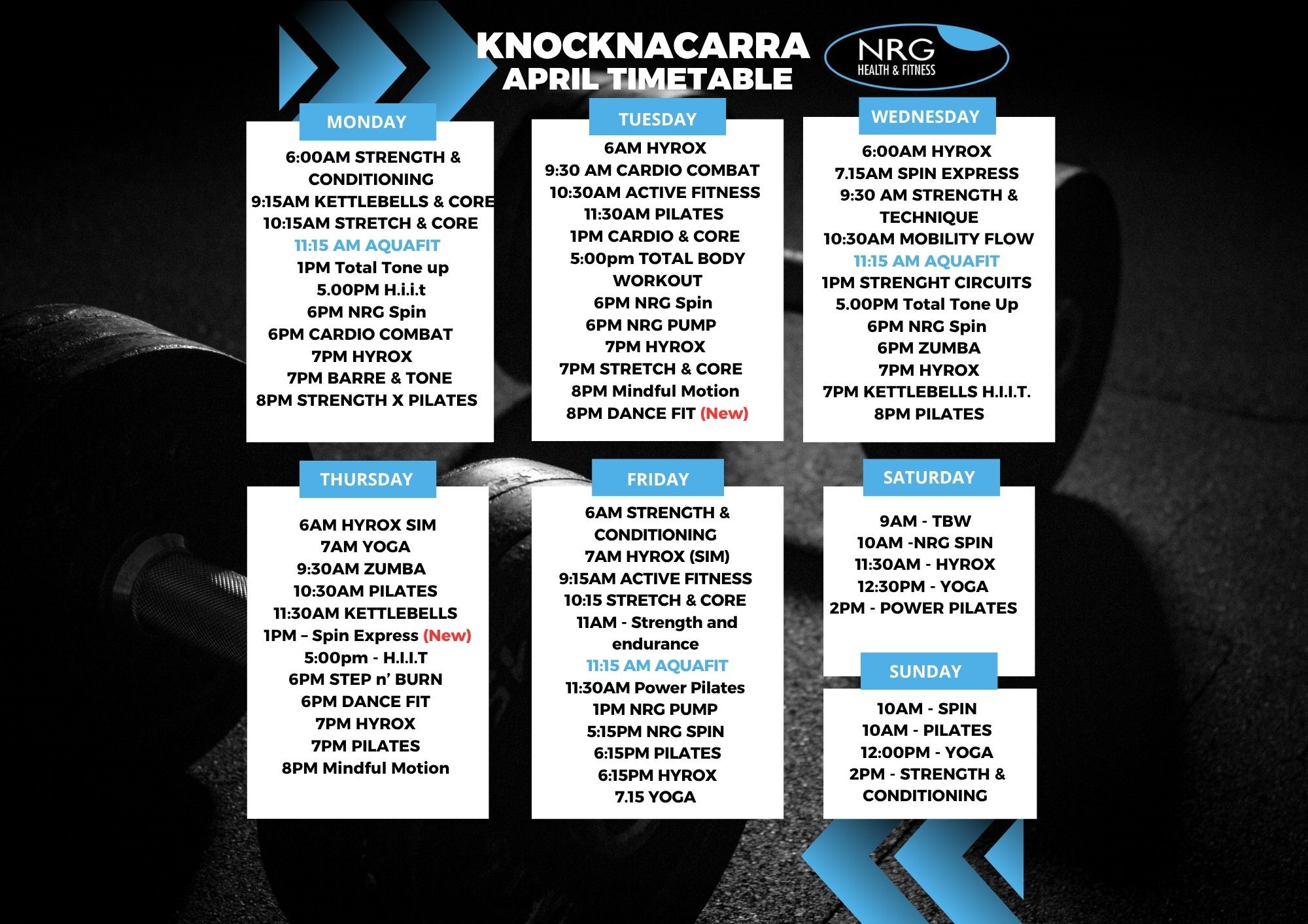 Black Green Gym Fitness Workout Weekly Timetable Instagram Story (A4 (Landscape)) (1)