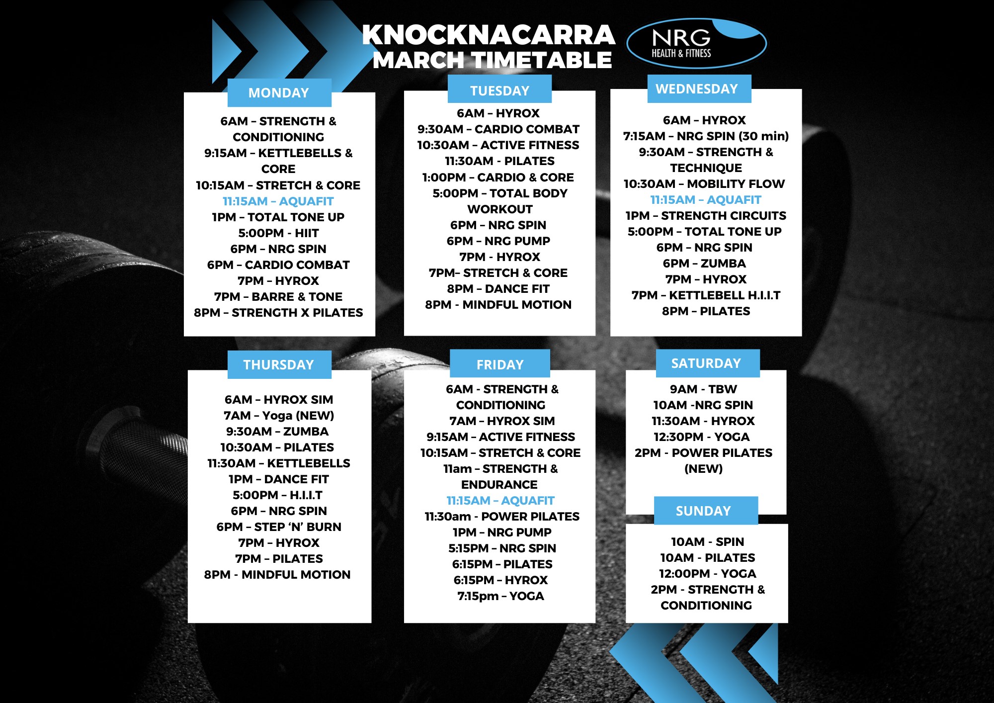 March26 Class Timetable