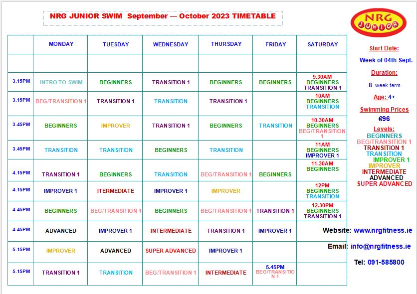 Swim Setpember term 2023 Swim Setpember term 2023